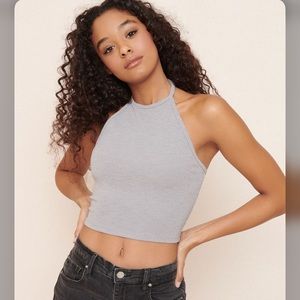 Garage silver halter top